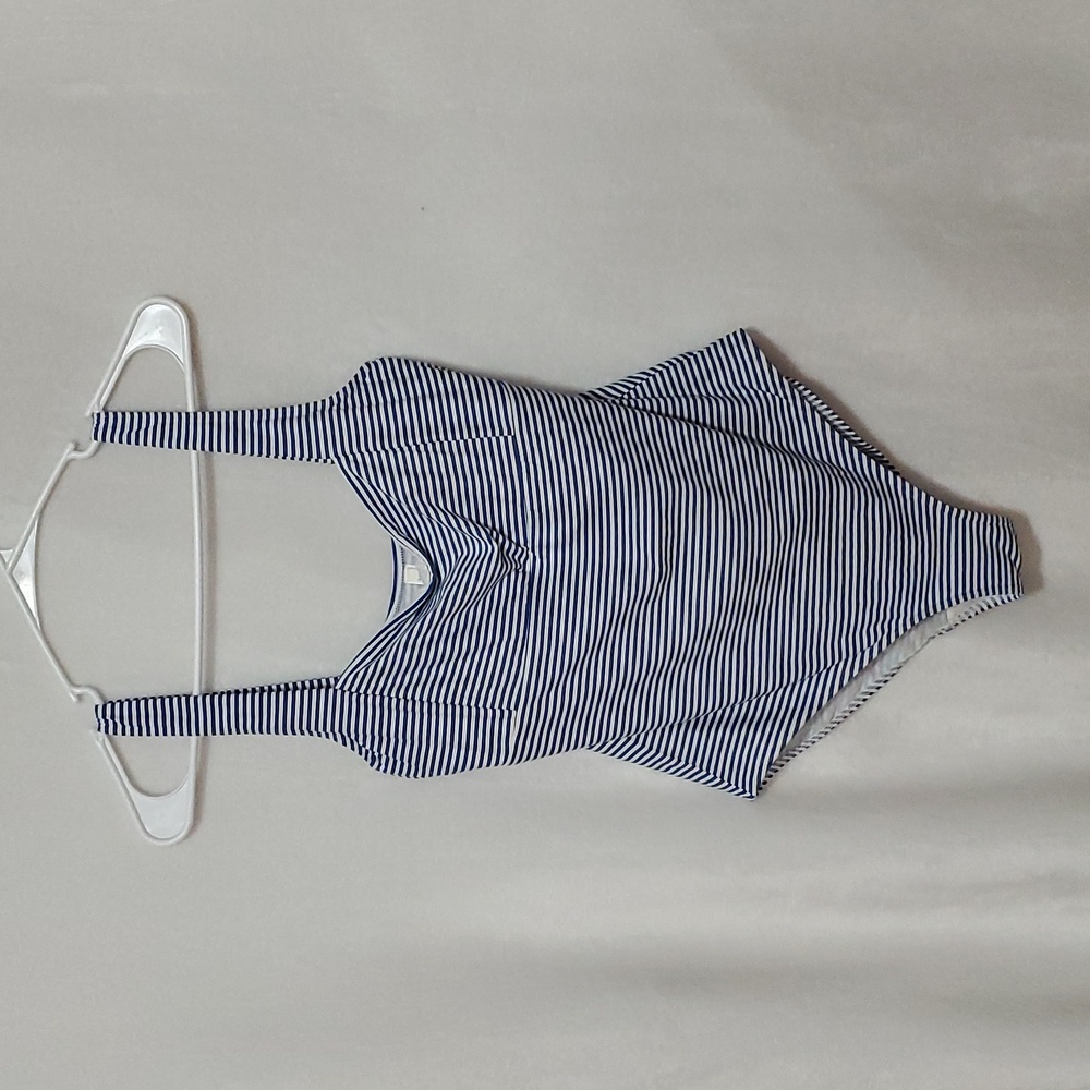 SEA LEVEL AUSTRALIA Square Neckline Stripped 1Pc Swimsuit Size 10-US